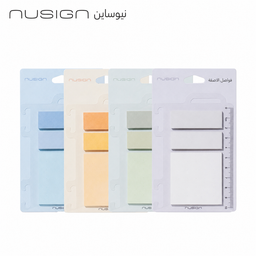 ملاحظات لاصقة متعددة الأحجام والألوان مع مسطرة Multisize Multicolor Sticky Notes with Ruler