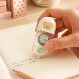 شريط تصحيح بتصميم الدب – هيكل شفاف Bear Correction Tape with Transparent Case