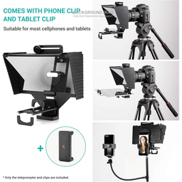 TC3 Portable Teleprompter for Smartphone/Tablet/DSLR Camera TC3 Portable Teleprompter for Smartphone/Tablet/DSLR Camera