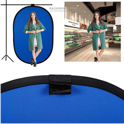 Collapsible Backdrop 1.5x2m / 2-in-1 (Blue&Green) Collapsible Backdrop 1.5x2m / 2-in-1 (Blue&Green)