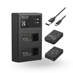 LP-E12 Battery and Charger Set with Dual Slot Charger for Canon LP-E12 Battery and Charger Set with Dual Slot Charger for Canon