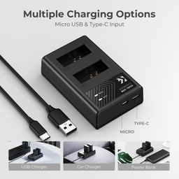 LP-E12 Battery and Charger Set with Dual Slot Charger for Canon LP-E12 Battery and Charger Set with Dual Slot Charger for Canon