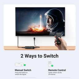مبدل HDMI من UGREEN (3 مداخل ومخرج واحد) بدقة 4K وتردد 30 هرتز UGREEN HDMI Switcher 3 In 1 Out 4K@30HZ