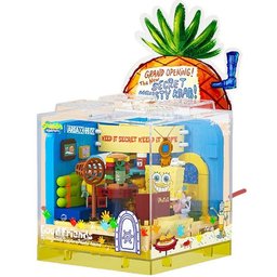 مطعم مستر سلطع مع صندوق عرض أكريليك SpongeBob Krusty Krab Restaurant with Acrylic Display Box