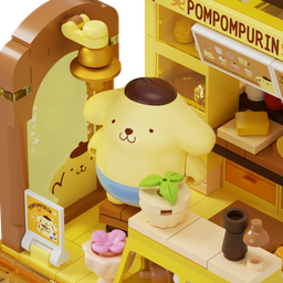مكعبات بومبومبورين – متجر الحلويات Pompompurin Dessert Shop Building Blocks