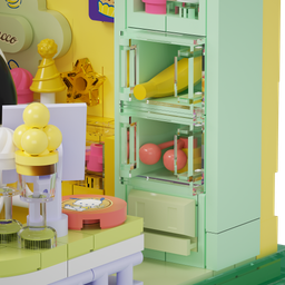 مكعبات بوشاكو – متجر الآيس كريم Pochacco Ice Cream Shop Building Blocks
