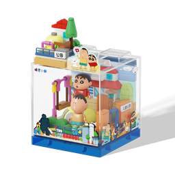 حديقة شين تشان – مكعبات تركيب مع صندوق عرض Shin Chan Garden - Building Blocks with Display Box