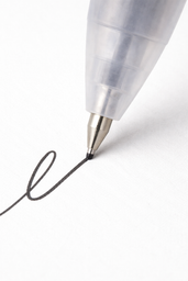 قلم جل أسود برأس دقيق 0.5 ملم Black 0.5 mm Fine-Tip Gel Pen