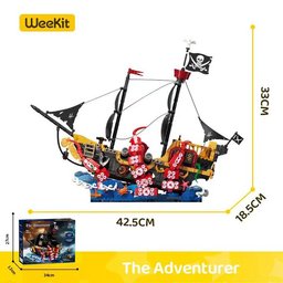 سفينة القراصنة المغامِرة – مكعبات تركيب Adventurer Pirate Ship Building Block Set