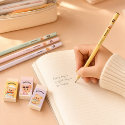 طقم 10 أقلام رصاص وممحاتين بتصميم الدب اللطيف 10 Pencils with 2 Cute Bear Erasers