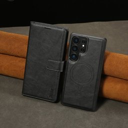 كفر دفتري ماك سيف قابل للفصل مع محفظة لجهاز سامسونج جالكسي S23 الترا Dekker Samsung Galaxy S23 Ultra Case