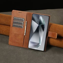 كفر دفتري ماك سيف قابل للفصل مع محفظة لجهاز سامسونج جالكسي S24 الترا Dekker Samsung Galaxy S24 Ultra Case