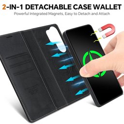 كفر دفتري ماك سيف قابل للفصل مع محفظة لجهاز سامسونج جالكسي S26 الترا Dekker Samsung Galaxy S26 Ultra Case