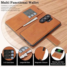 كفر دفتري ماك سيف قابل للفصل مع محفظة لجهاز سامسونج جالكسي S26 الترا Dekker Samsung Galaxy S26 Ultra Case