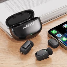 مايكروفون لاسلكي acefast R2 لاقط مزدوج مع علبة شحن - التقاط صوت 360 درجة acefast R2 Wireless Microphone