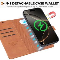 كفر دفتري ماك سيف قابل للفصل مع محفظة لجهاز ايفون 17 اير Dekker Case iPhone 17 Air