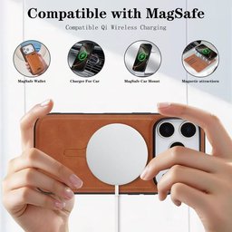 كفر دفتري ماك سيف قابل للفصل مع محفظة لجهاز ايفون 17 برو Dekker Case iPhone 17 Pro