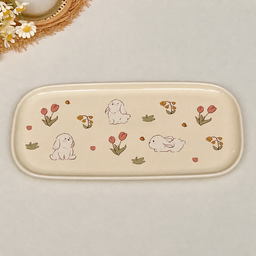 طقم كوب وصحن سيراميك وردة التوليب – 120 مل Tulip Ceramic Cup and Plate Set – 120 ml