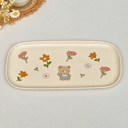 طقم كوب وصحن سيراميك وردة التوليب – 120 مل Tulip Ceramic Cup and Plate Set – 120 ml