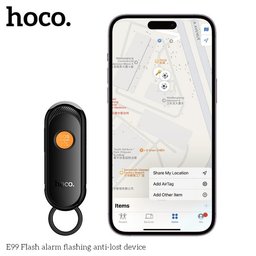 جهاز تعقب HOCO E99 لمنع الفقدان للحقائب مع إنذار 120dB وإضاءة طوارئ يدعم Apple Find My HOCO E99 120DB Apple Find My Tracker
