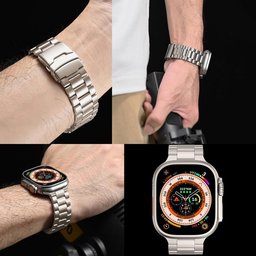 سير فقط (بدون ساعة) - COTECi Titanium Armor Band 2 لساعة ابل COTECi Titanium Armor Band 2
