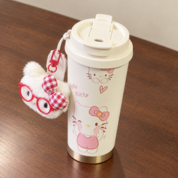 كوب سفر هيلو كيتي الوردي مع تعليقة Pink Hello Kitty Travel Mug with Charm