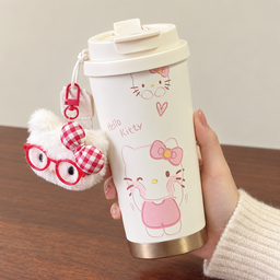 كوب سفر هيلو كيتي الوردي مع تعليقة Pink Hello Kitty Travel Mug with Charm