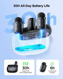 مايكروفون لاسلكي BOYA mini 2 لاقطة مزدوج Type-C مع علبة شحن وعزل ضوضاء AI BOYA Mini 2 Wireless Microphone