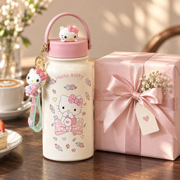 مطّارة هيلو كيتي الوردية مع تعليقة Pink Hello Kitty Bottle with Charm