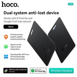 جهاز تعقب hoco E102 بطاقة ذكية رفيعة للمحفظة يعمل مع ايفون واندرويد - Apple Find My و Google Find My Device hoco E102 iPhone Apple Find My Google Find My Device Tracker