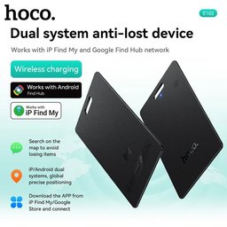 جهاز تعقب hoco E102 بطاقة ذكية رفيعة للمحفظة يعمل مع ايفون واندرويد - Apple Find My و Google Find My Device hoco E102 iPhone Apple Find My Google Find My Device Tracker