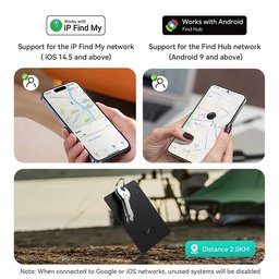 جهاز تعقب hoco E102 بطاقة ذكية رفيعة للمحفظة يعمل مع ايفون واندرويد - Apple Find My و Google Find My Device hoco E102 iPhone Apple Find My Google Find My Device Tracker
