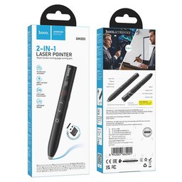 مؤشر ليزر hoco GM203 Touch لاسلكي 2.4G للعروض التقديمية برأس لمس للشاشات وشاشة LED hoco GM203 Touch Laser Pointer Accessory