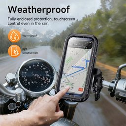 حامل موبايل hoco H95 للدراجة الهوائية والنارية مقاوم للماء IPX4 بحافظة مغلقة وشاشة لمس شفافة hoco H95 Bendito Bike Holder