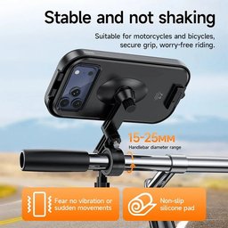 حامل موبايل hoco H95 للدراجة الهوائية والنارية مقاوم للماء IPX4 بحافظة مغلقة وشاشة لمس شفافة hoco H95 Bendito Bike Holder