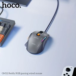 ماوس Gaming سلكي hoco GM52 بدقة 12800 DPI ومعدل 1000Hz و6 أزرار وإضاءة RGB hoco GM52 Gaming Mouse