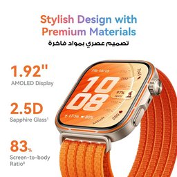 ساعة HUAWEI WATCH FIT 5 Pro الذكية بشاشة 1.92 إنش AMOLED وزجاج سافاير وتخطيط قلب ECG وغطس 40 متر وبطارية 10 أيام HUAWEI WATCH FIT 5 Pro
