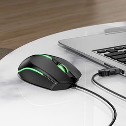 ماوس Gaming سلكي hoco GM37 Wonderful بدقة 2400 DPI و4 أزرار وإضاءة متعددة الألوان hoco Gaming GM37 Wonderful 2400 DPI 4 Mouse