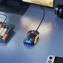 ماوس Gaming سلكي hoco GM51 Sky بدقة 3600 DPI و6 أزرار وإضاءة 7 ألوان بكيبل مجدول hoco GM51 Sky Mouse