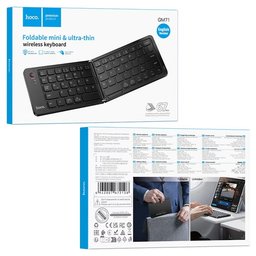 كيبورد لاسلكي قابل للطي hoco GM71 Proficient بلوتوث 5.2 بـ67 مفتاح صامت hoco GM71 Proficient Folding Keyboard