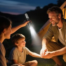 مصباح تخييم hoco HX13 متعدد الوظائف 160Lm بألواح قابلة للطي وكشاف SOS وبطارية 1200mAh hoco HX13 Camping Lamp 1200mAh Battery