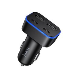 شاحن سيارة hoco Z63 Barry بأربعة منافذ 2 × USB-A و2 × Type-C hoco Z63 Barry Car Charger