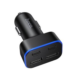 شاحن سيارة hoco Z63 Barry بأربعة منافذ 2 × USB-A و2 × Type-C hoco Z63 Barry Car Charger