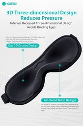 غطاء عين للنوم COTECi ثلاثي الأبعاد حاجب للضوء بالكامل COTECi 3D Blackout Sleeping Mask Accessory