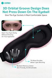 غطاء عين للنوم COTECi OT-011 Arctic ثلاثي الأبعاد حاجب للضوء جودة فاخرة COTECi OT-011 Sleeping Eye Mask Accessory