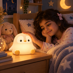 مصباح البطريق الليلي القابل للشحن Rechargeable Penguin Night Light