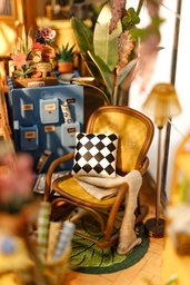 بيت الحديقة المصغّر – زاوية كتب Miniature Garden House Book Nook
