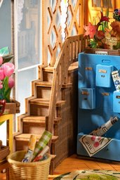 بيت الحديقة المصغّر – زاوية كتب Miniature Garden House Book Nook