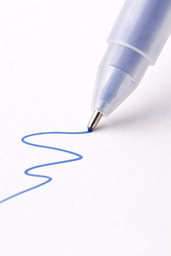 قلم جل أزرق برأس دقيق – 0.5 ملم Blue Fine Tip Gel Pen - 0.5 mm