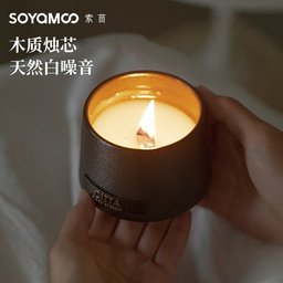 شمعة عطرية بفتيل خشبي Wooden Wick Scented Candle